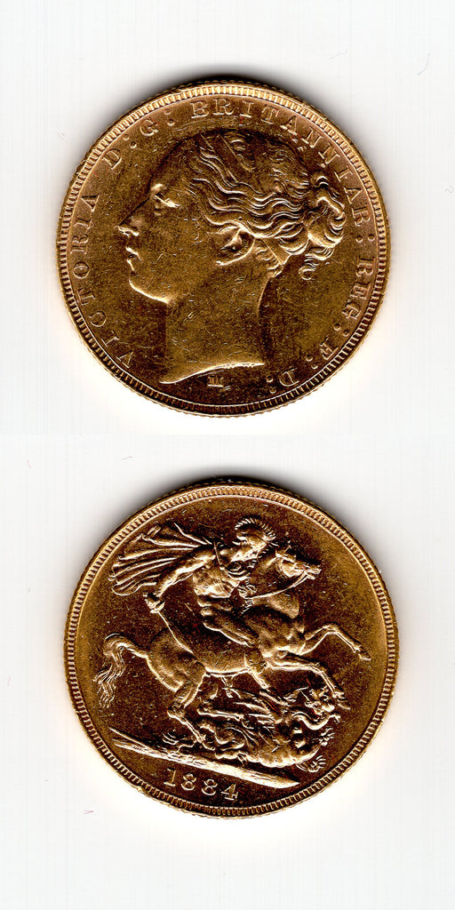 1884 M G & D Sovereign AUNC