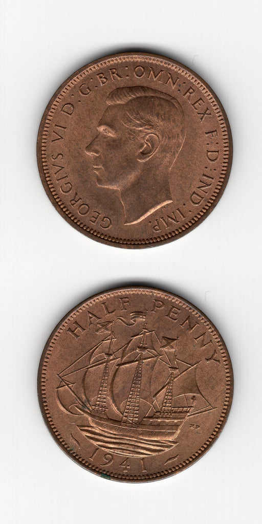 1941 Halfpenny UNC