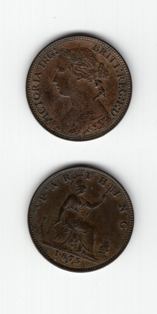 1875 H Farthing GVF