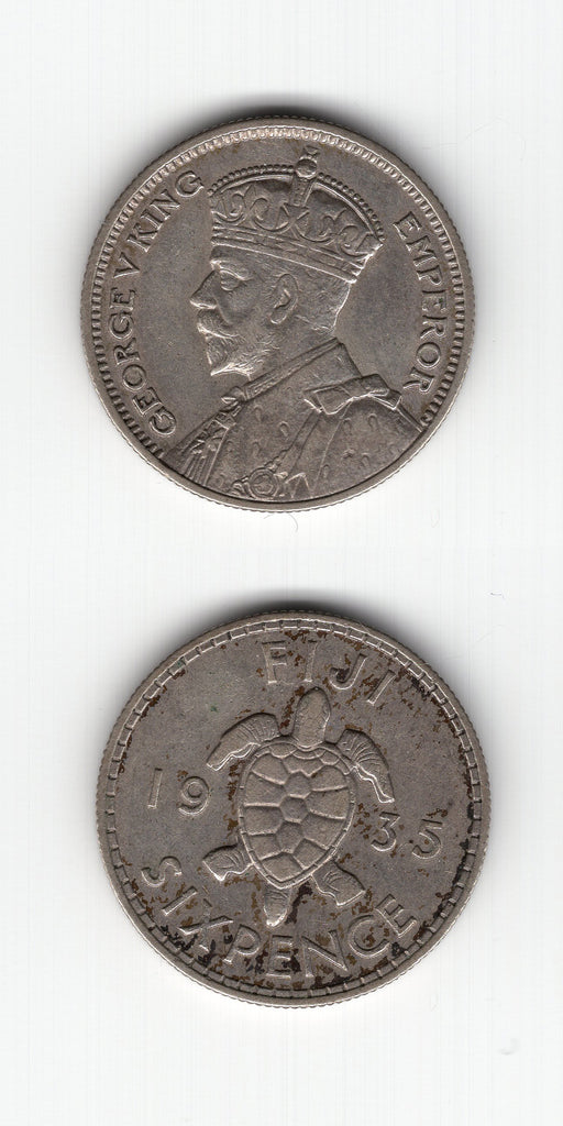 1935 Fiji Sixpence VF