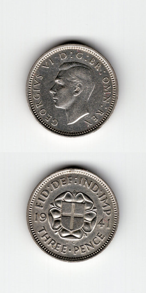 1941 Silver Threepence AEF/EF