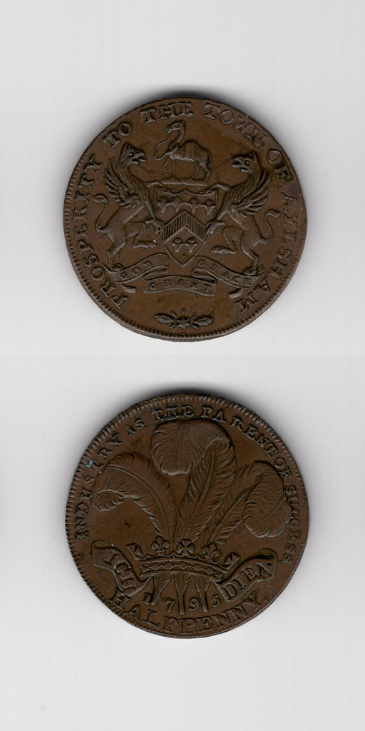 1795 Norfolk Aylsham Halfpenny UNC