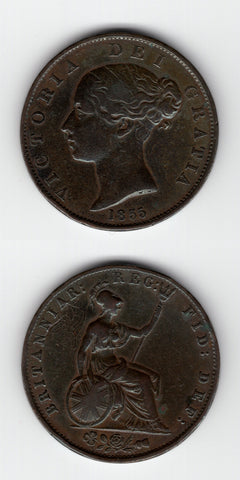 1855 Halfpenny VF