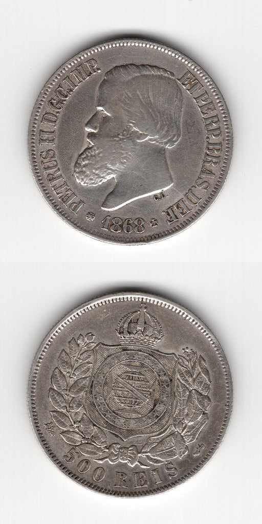 1868 Brazil 200 Reis AEF