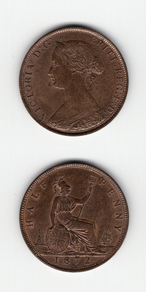 1872 Halfpenny UNC