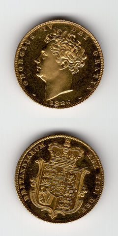 1826 George 1V Proof Half Sovereign GEF/UNC