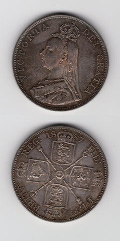 1887 A Double Florin UNC
