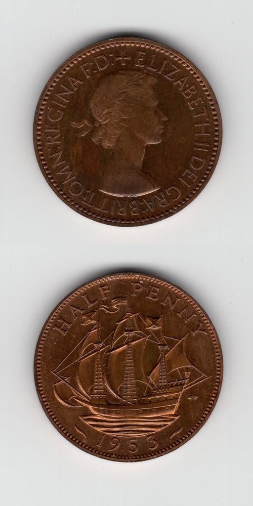 1953 Proof Halfpenny UNC