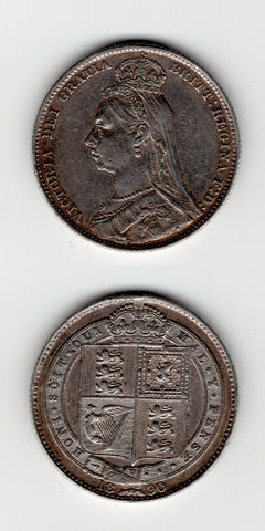 1890 Shilling VF