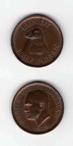 1929 Lundy Half Puffin UNC