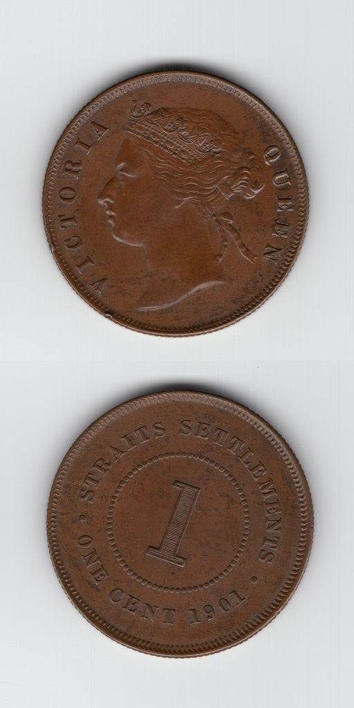 1901 Straits Settlements Cent AUNC