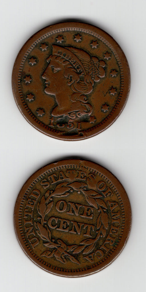 1851 USA Cent AVF