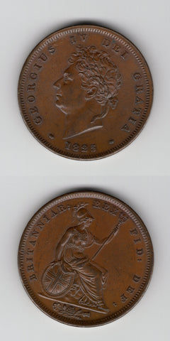 1825 Penny AUNC/UNC