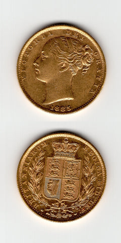 1885 S Shield Sovereign EF/GEF