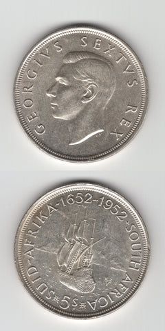 1952 South Africa Silver Crown AUNC