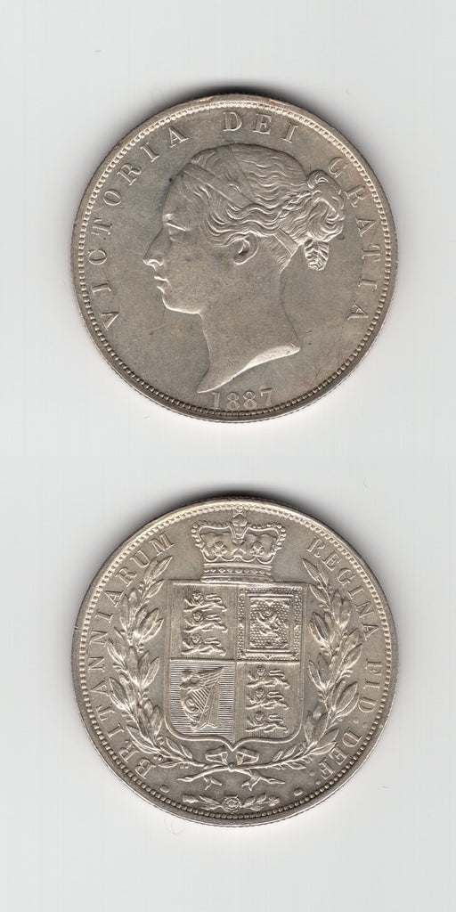 1887 Young Head Halfcrown UNC/BU