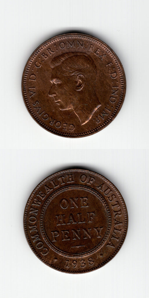1938 M Australia Halfpenny UNC