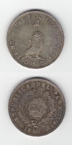 1889 Paraguay. Peso EF