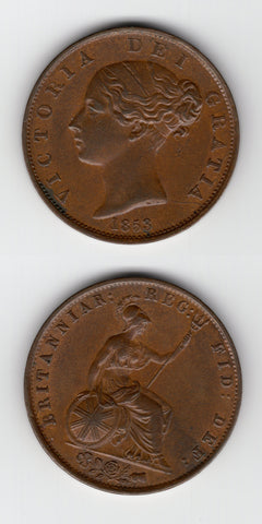 1853 /2 Halfpenny AEF