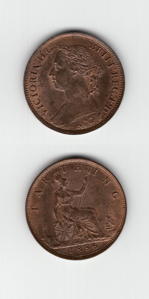 1886 Farthing UNC