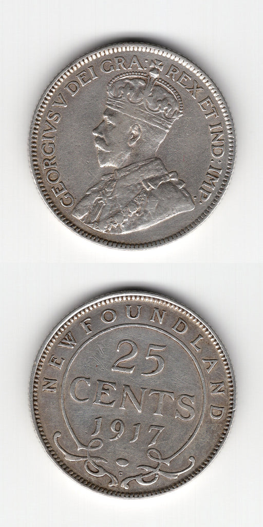 1917 C Newfoundland 25 Cents GVF
