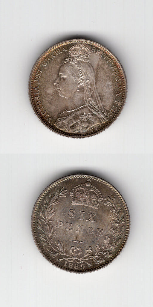 1889 Sixpence UNC