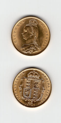 1887 Jubilee Head Half Sovereign GEF