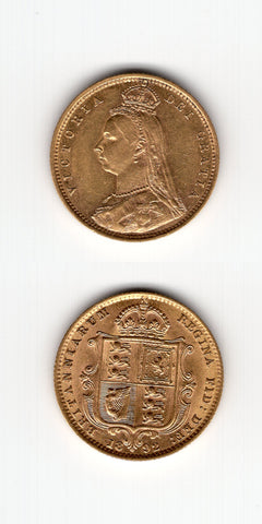 1892 Jubilee Head Half Sovereign EF