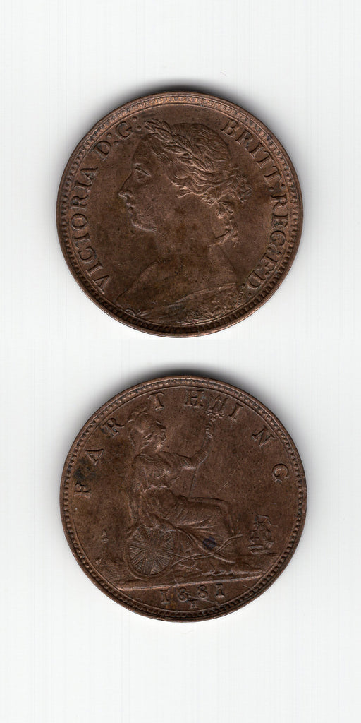 1881 H Farthing GVF