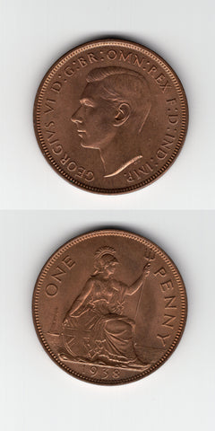 1938 Penny UNC/BU