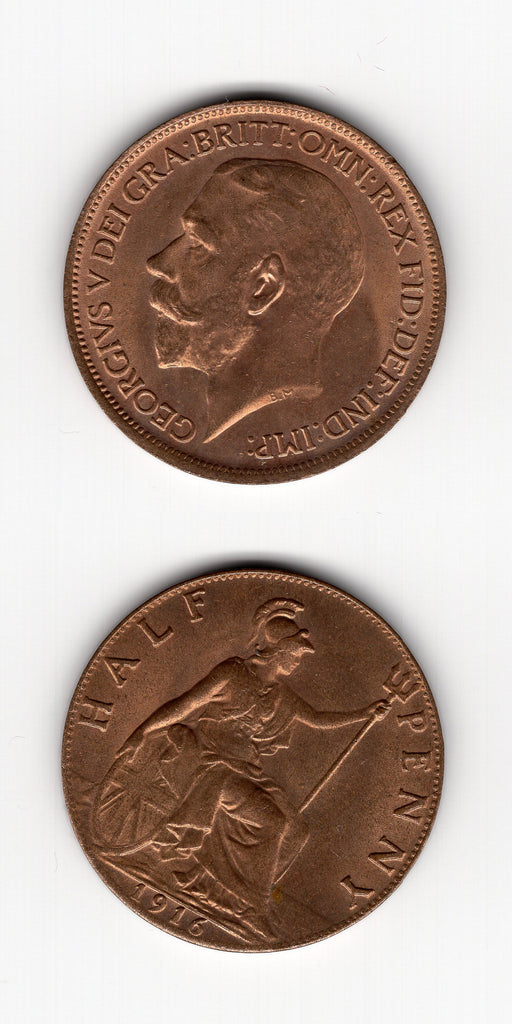 1916 Halfpenny UNC/BU