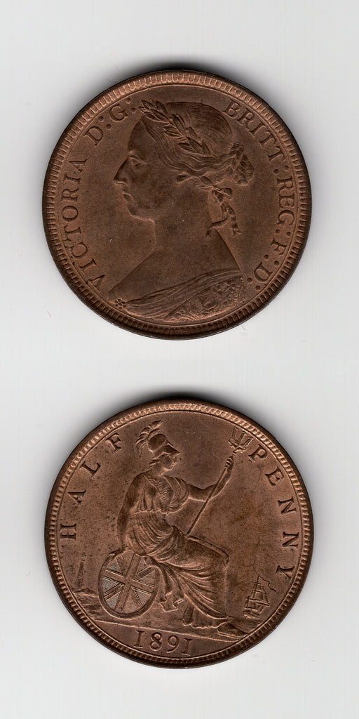 1891 Halfpenny UNC