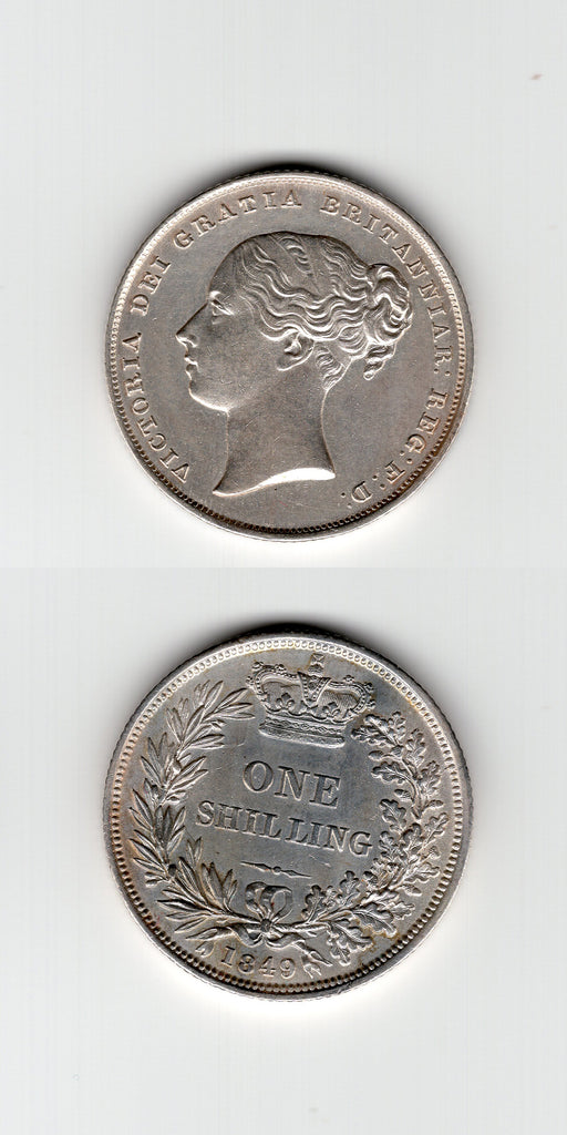 1849 Shilling AUNC/BU