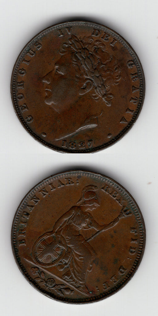 1827 Farthing VF
