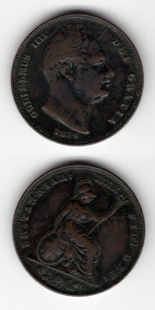 1834 Farthing VF