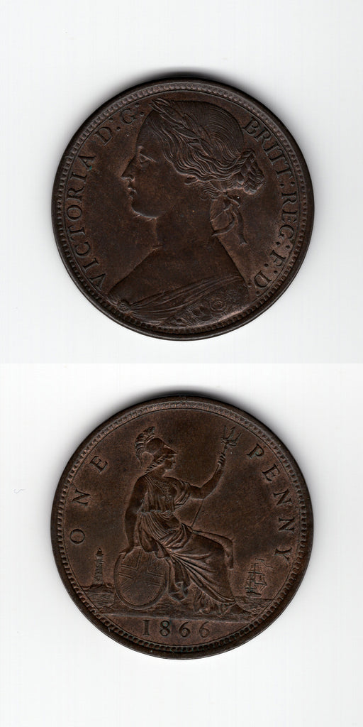 1866 Penny AUNC/UNC