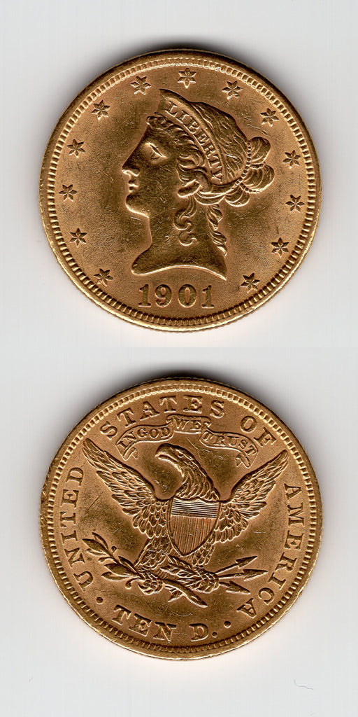 1901 USA Gold 10 Dollars GVF