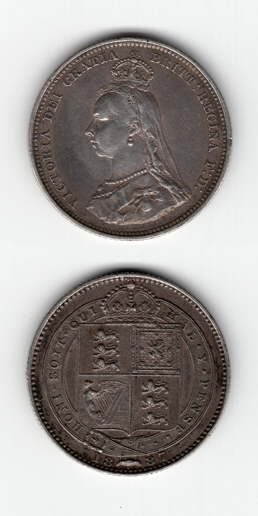 1887 Shilling VF