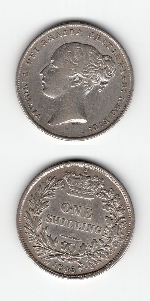 1845 Shilling VF/GVF