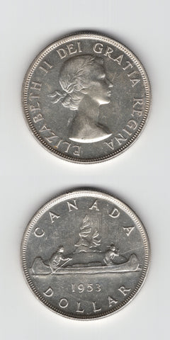 1953 Canada Canoe Dollar UNC