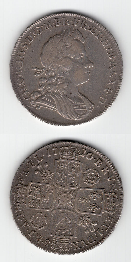 1720/17 George 1 Halfcrown GVF