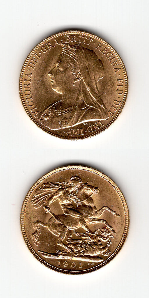 1901 P Sovereign AUNC