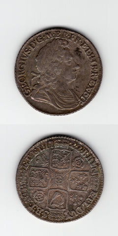 1722 George 1 Shilling AEF/EF