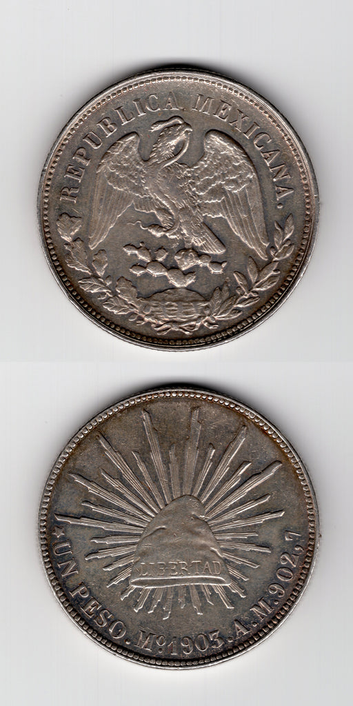 1903 MO AM  Mexico Silver Peso AUNC