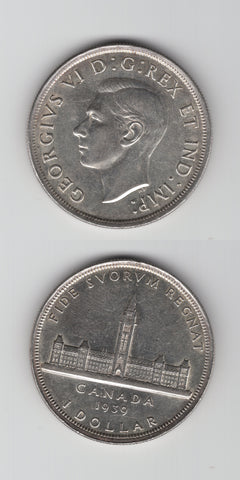 1939 Canada Silver Dollar AEF