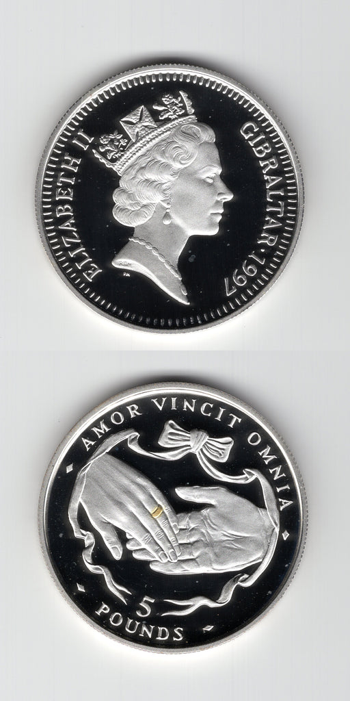 1997 Gibraltar Silver Proof 5 Pounds FDC