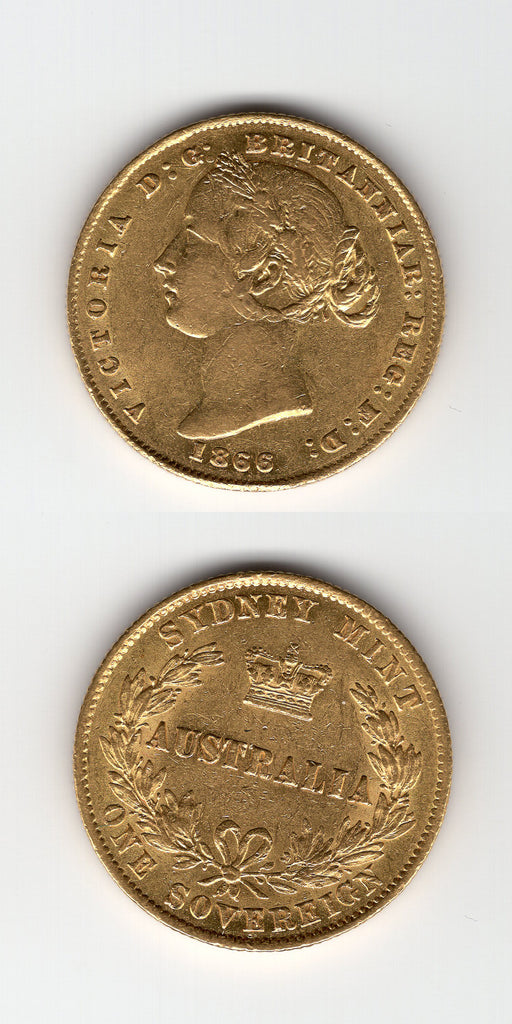 1866 Australia Sydney Mint Sovereign EF