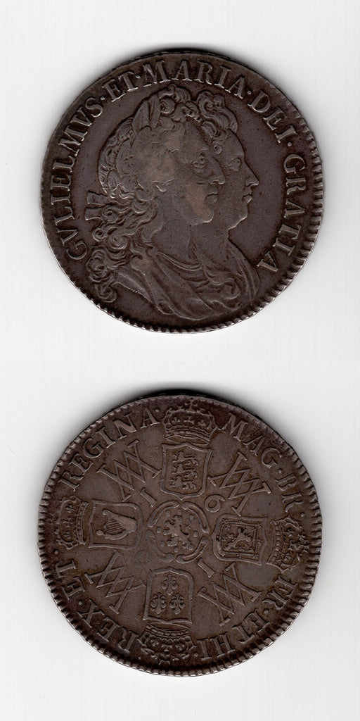 1691 William & Mary Halfcrown VF