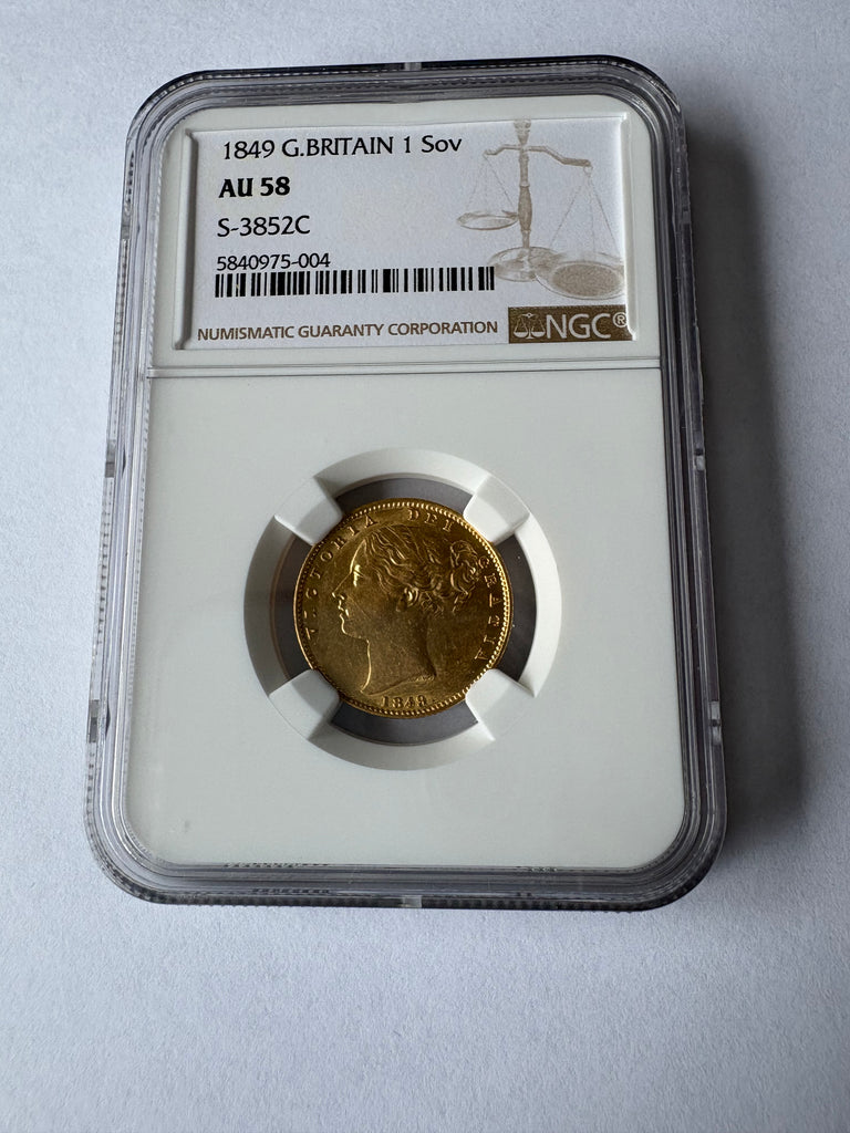 1849 Sovereign AUNC