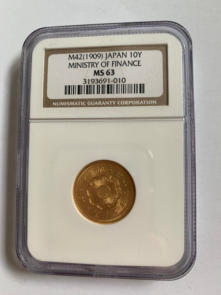 1909 Japan Gold 10 Yen UNC
